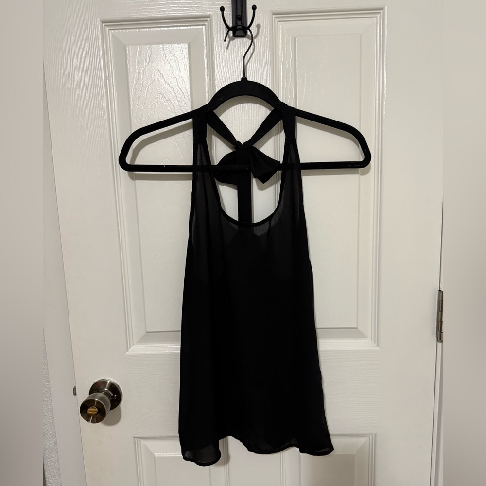 Poetry Black Halter Tank Top